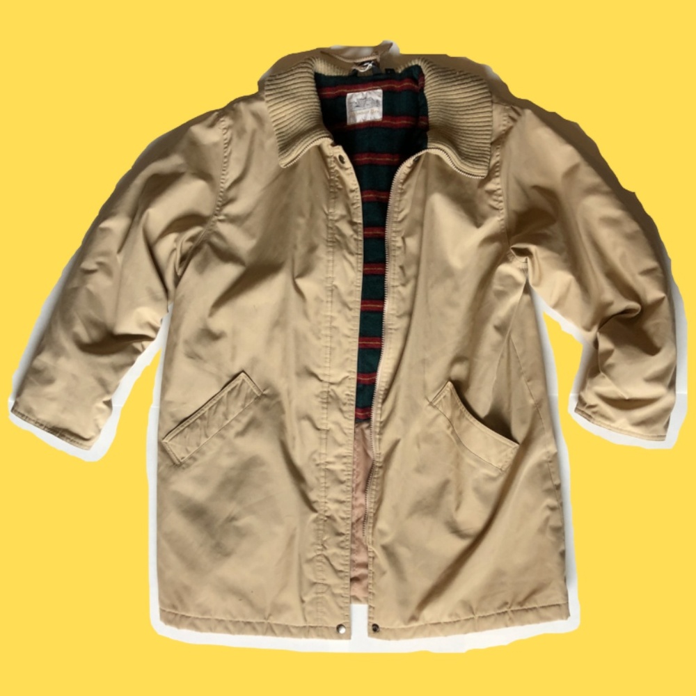 vintage | windsor bay cream/tan puffer coat